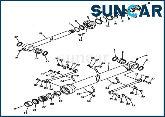 207-63-72100 2076372100 Bộ công cụ làm kín thùng cho PC300-3 PC300LC-3 xi lanh Assy Komatsu