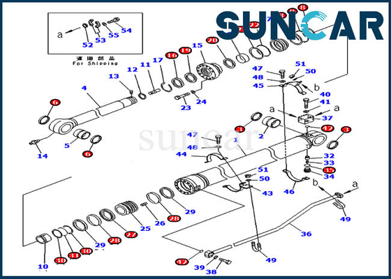 Bộ phận máy xúc 707-99-67095 Bộ bảo dưỡng xi lanh cánh tay cho PC300-7 Bộ đệm thay thế Komatsu