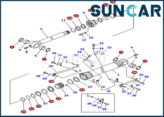 707-99-58095 7079958095 Bộ làm kín xi lanh xô cho bộ phận dịch vụ thiết bị nặng Komatsu PC300-7