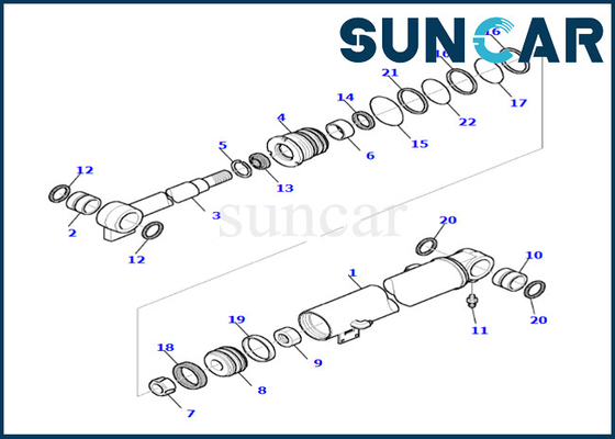 Boom Cylinder Repair Kit 878000654 cho PC35R-8 Komatsu Boom Cylinder Seal Kit