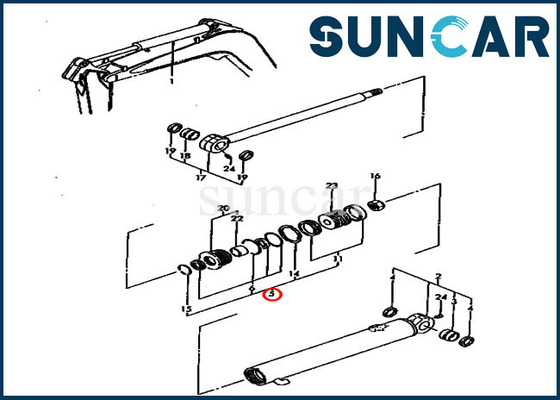 YM172141-99380 YM17214199380 Bộ công cụ bảo dưỡng xi lanh cánh tay Bộ làm kín cho mô hình KOMATSU PC30FR-1