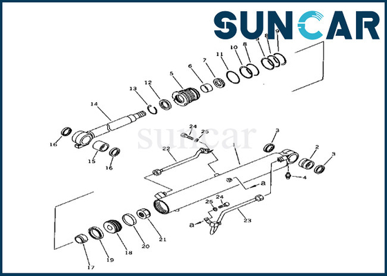 21X-63-02010 21X6302010 Boom Cylinder Seal Kit Komatsu Phù hợp với PC38UU-1 Boom Cylinder Seal Kit