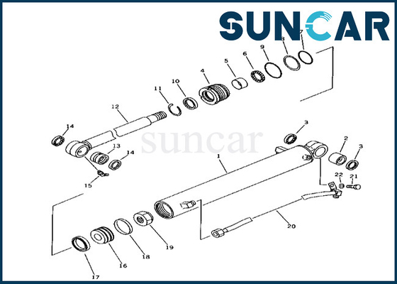 Bộ làm kín xi lanh 21X6302030 21X-63-02030 Phù hợp với PC38UU-1 Bộ niêm phong xi lanh Komatsu