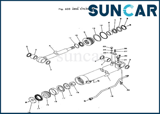 20T-63-66103 20T6366103 Bộ niêm phong xi lanh cánh tay Komatsu Phù hợp với PC40-1 PC40-2 Bộ sửa chữa xi lanh cánh tay