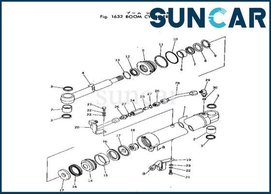 Boom Cylinder Seal Kit 20T-63-56103 20T6356103 Komatsu Phù hợp với PC40-2 Boom Cylinder Seal Kit