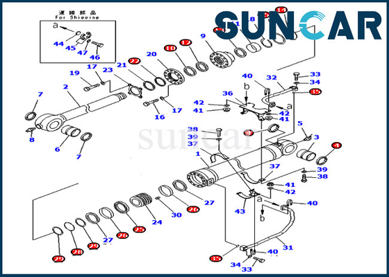 Bộ bịt dầu xi lanh cánh tay 707-99-76141 7079976141 cho PC400-7 PC400LC-7 Komatsu Excavator