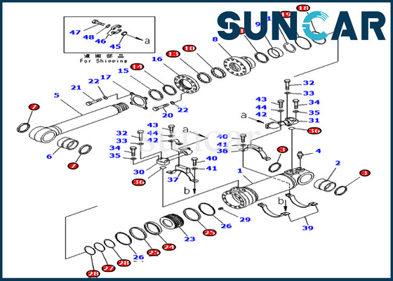 Bottom Dump 707-99-47820 Bộ niêm phong Xi lanh thủy lực cho thiết bị xúc lật PC400-7 PC400LC-7 Komatsu