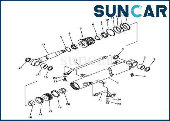 Boom Cylinder Seal Kit 20T6302050 20T-63-02050 Fits PC40-6 Komatsu Boom Cylinder Seal Kit