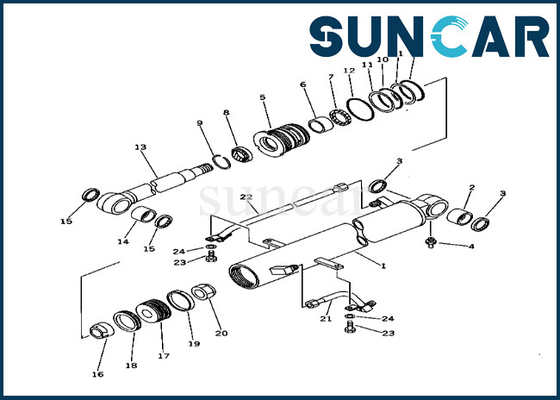 Boom Cylinder Seal Kit 20T-63-02060 20T6302060 Komatsu Boom Cylinder Seal Kit cho PC40-6