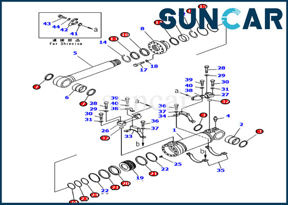 707-99-47800 7079947800 Bộ dụng cụ làm kín xi lanh đổ đáy Bộ dụng cụ dịch vụ Phù hợp với PC400-7E0 PC400LC-8 Komatsu