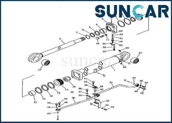 Boom Cylinder Seal Kit 2086355300 208-63-55300 Komatsu cho PC400-1 PC400LC-1 Boom Cylinder Seal Kit