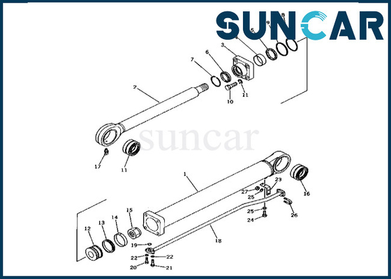 Komatsu chất lượng cao 208-63-75300 2086375300 Bộ làm kín xi lanh xô cho PC400-1 PC400LC-1