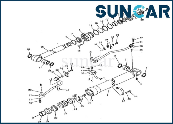 Boom Cylinder Seal Kit 208-63-52100 2086352100 Boom Cylinder Seal Kit for PC400-3 PC400LC-3 Komatsu