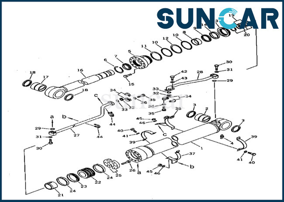 Boom Cylinder Seal Kit 208-63-54101 2086354101 Boom Cylinder Seal Kit Komatsu Fits PC400-3 PC400LC-3