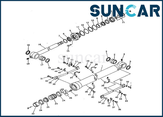 208-63-72100 2086372100 Boom Cylinder Seal Kit cho PC400-3 PC400LC-3 Boom Cylinder Seal Kit Komatsu