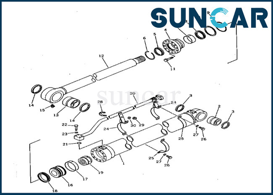 208-63-74100 2086374100 Bộ làm kín xi lanh gầu Komatsu Phù hợp với PC400-3 PC400LC-3 Bộ sửa chữa xi lanh xô