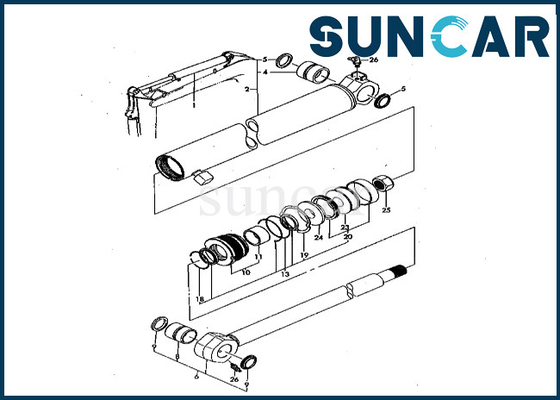 Bộ làm kín xi lanh cánh tay Komatsu YM172151-72020 YM17215172020 cho PC50FR-1 Bộ làm kín xi lanh cánh tay