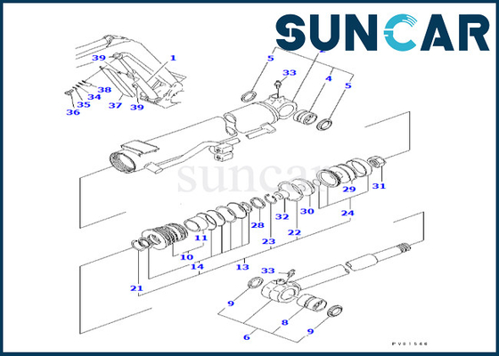 Boom Cylinder Repair Kit Bộ làm kín Boom Cylinder YM172165-72640 YM17216572640 Komatsu cho PC50FR-1 PC50FR-2
