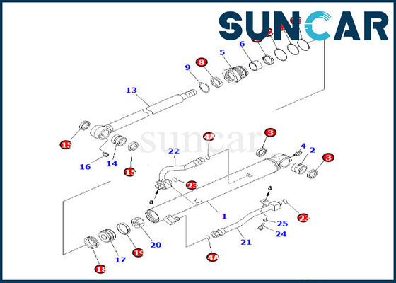 707-98-25960 7079825960 Bộ làm kín xi lanh cho PC58UU-3 Bộ làm kín xi lanh Komatsu