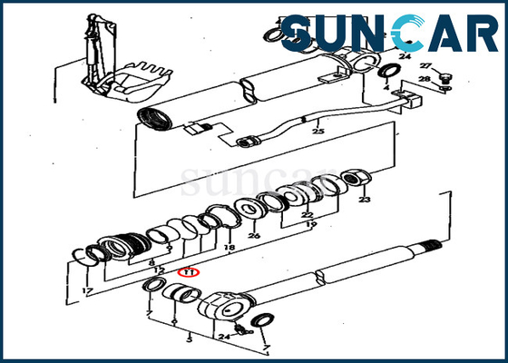 YM172164-72360 YM17216472360 Bộ làm kín xi lanh xô phù hợp với bộ niêm phong kiểu mẫu Komatsu PC40FR-1