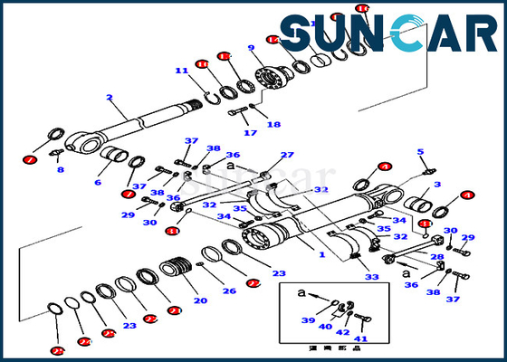 707-99-67470 7079967470 Bộ làm kín xi lanh cánh tay cho KOMATSU PC450-8 PC460LC-8 PC430-8